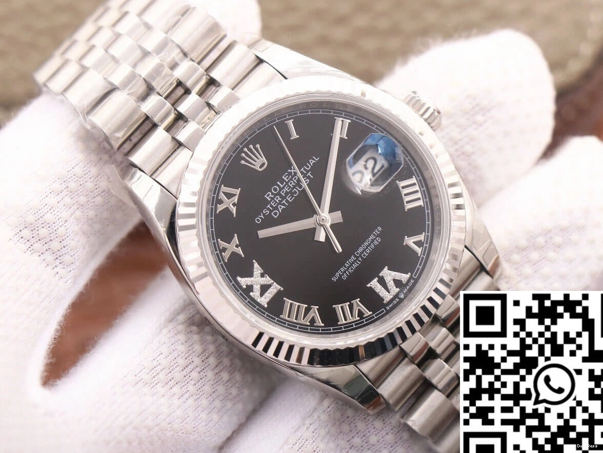 M126233 Diamond-set EW Black Rolex Datejust Dial Factory 0508